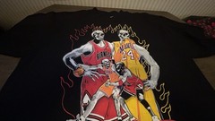 The GOATS Michael Jordan Kobe Bryant Lakers Bulls Mens PRO T Shirt Size 3XL