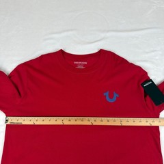 True Religion Mens True Buddha LS Tee Red Long Sleeve Graphic Shirt XL New $72