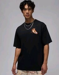 Air JORDAN AJ 1 SHIRT Mens Medium Black Orange HQ8972-010 AJ Has Landed New Nike