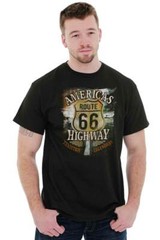 Route 66 Truck Driver Gifts Semi Trucking Womens or Mens Crewneck T Shirt Tee
