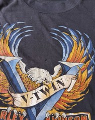 Harley-Davidson 3D Emblem T-Shirt V-Twin DBL Sided, Size s 90’s Vintage