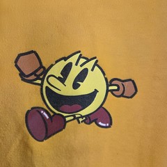 Pac-Man Graphic T Shirt XL Yellow Bandai Namco C-Life Group 100% Cotton