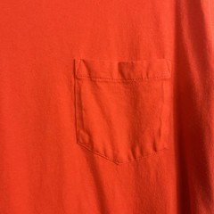 Saddlebred Men’s Solid Orange Pocket Round Neck Short Casual Sleeve T-Shirt Sz L