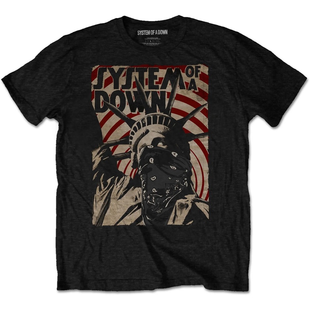 System of a Down Mens T-shirt – SOAD Statue of Liberty Tee New – Band Tees