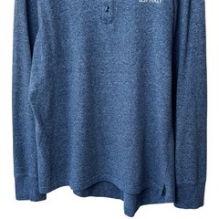 Asphalt Yacht Club Blue White Micro Stripe Long Sleeve Preppy Chic Nautical M