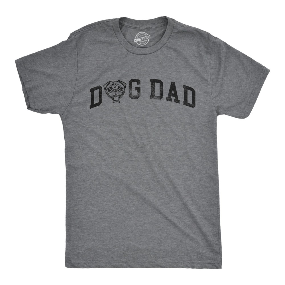 Mens Dog Dad Pug T Shirt Funny Cute Puppy Pet Pugs Lover Tee for Guys