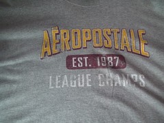 Aeropostale Men’s Gray Tee w/ 1987 League Champs Print Size XL