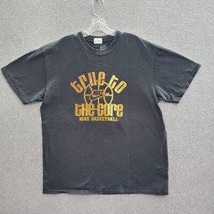 Nike Men Shirt Large Black Swoosh Logo True To The Core Basketball Crew Neck Tee
