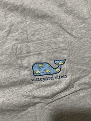 Vineyard Vines Men’s Golden Retriever Dog Whale Gray T-Shirt Size Large NEW NIP