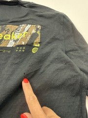 Icebreaker Shirt Mens Medium Black 150 Merino Wool Long Sleeve Graphic Tee