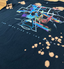 Pink Floyd Dark Side The Moon Shirt XL Custom Bleach Acid Wash Grunge Band Tee