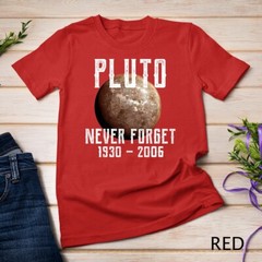 Vintage Pluto Never Forget Graphic – Funny Space Science Unisex T-shirt