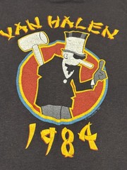 Vintage 80’s Van Halen Tour of the World 1984 Concert T-Shirt L Ched 50/50 Band
