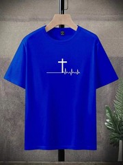 Camiseta de verano holgada, cómoda y ajustada, 100 % algodón, para hombre