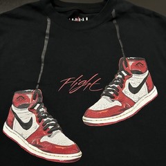 Nike Air Jordan Retro 1 Lost And Found T Shirt Mens Size Medium Black