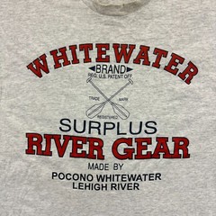 Vintage Discovery Channel Shirt Mens XL Gray White Water Short Sleeve 90s Pocono