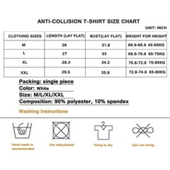 Men’s Padded Compression Shirts,W/ Pads Training Vest Protector T-Shirt