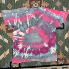 Vintage 90s Tie Dye Blank Distressed Cotton Hippie T-Shirt Size XL