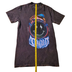 Rare Vibras J Balvin Black Washed Crystal Ball Future Finder Tee Size S Grunge