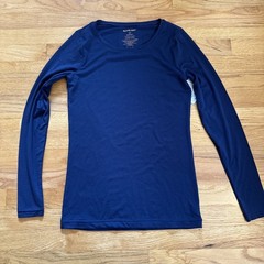Tommy John Sleekheat Long Sleeve Crew Neck Shirt Mens Small Black Iris NWT