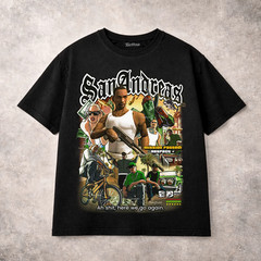 GTA San Andreas CJ Grove Street T-Shirt Grand Theft Auto Gamer Tee S-5XL