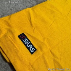 SILAS Yellow T-Shirt with Box Logo, Short-Sleeve, S Size