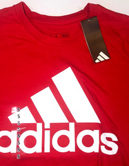 Adidas Red Logo T-Shirt Size S New With Tags Mens Casual Cotton Tee