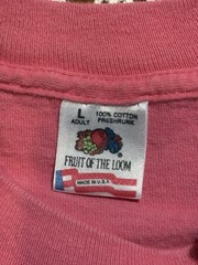 Vtg Retro Fruit Of The Loom Blank Pink T-Shirt Single Stitch USA L Cotton As Is