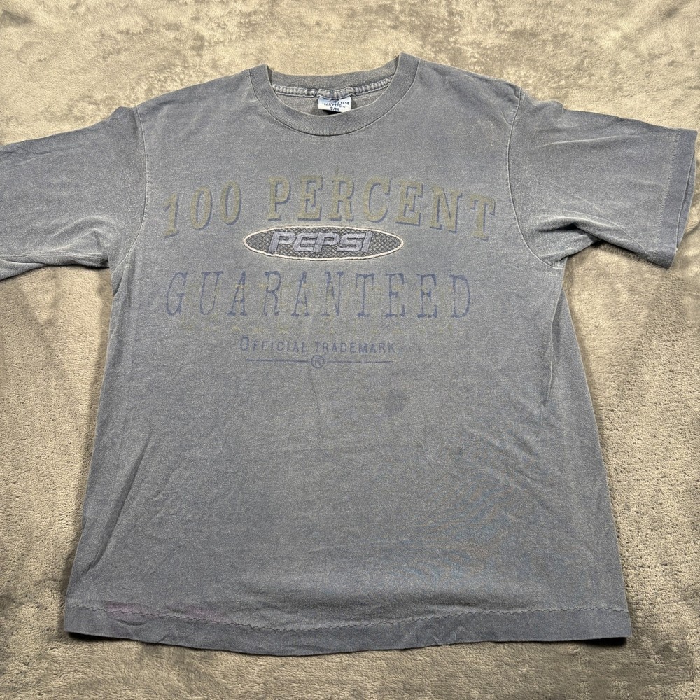Vintage Pepsi 100 Percent Guaranteed Shirt Mens S/M Gray Nothing Else is a Pepsi