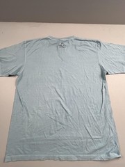New Life Is Good Shirt Mens 2XL Blue Running Guy Graphic Tee Casual Cotton Top