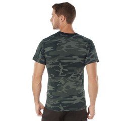Rothco Black Camo T-Shirt- Poly Cotton Military Fashion Tees