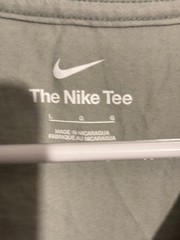 NWT Nike Men’s T Shirt Green With Black and White Logo Size L