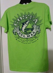 Costa Del Mar Men’s See What’s Out There Short Sleeve T Shirt Lime Green Fish Sm