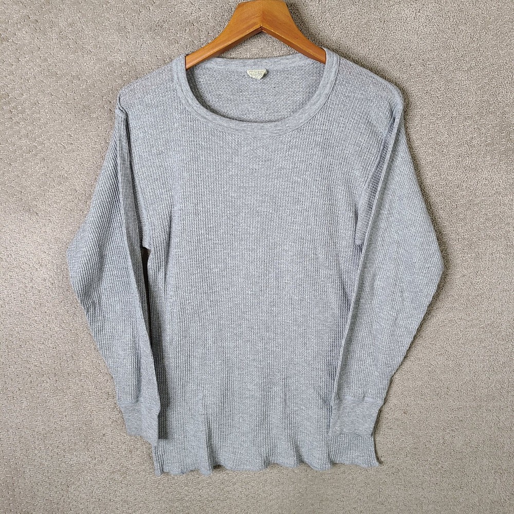 North West Territory Shirt Mens XL Gray Waffle Knit Thermal Long Sleeve USA