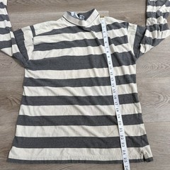 Vintage 90s Dockers Levis Prison Striped LS Shirt Mock Neck Grunge Men’s Size M