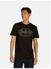 BATMAN Logo Men’s Size M (38-40) Graphic T-Shirt Short Sleeve • Black