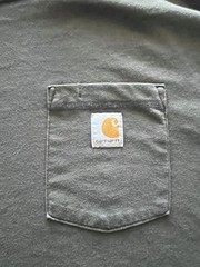 Carhartt Force Work Shirt XL Relaxed Fit Gray Chest Pocket Crewneck Mens