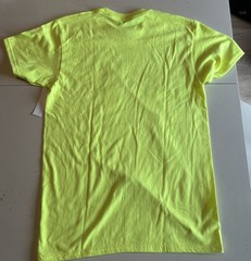 Athletic Works Loose Fit No Pocket Cotton Tee Men Sz S (34-36) NWT Acid Yellow