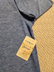 Lucky Brand Venice Burnout Mens M Long Sleeve Henley Shirt Blue NWT