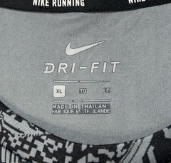 Nike Mens Size M Black Gray Short Sleeve Miler Dri-Fit Athletic T Shirt (S1)