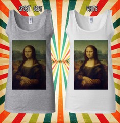 Mona Lisa Leonardo Da Vinci Painting Men Women Vest Tank Top Unisex T Shirt 1713