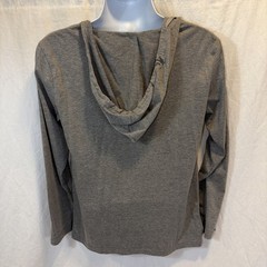 Gently Used Men’s Coofandy Gray Hooded Draped Neck Long Sleeve T Shirt Size Smal