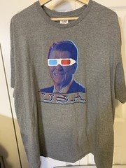 3D Ronald Reagan Mens Sz 2XL T Shirt Gray