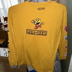 Pac-Man by C-Life Group Graphic Yellow Long Sleeve Bandai Namco Size Large B2