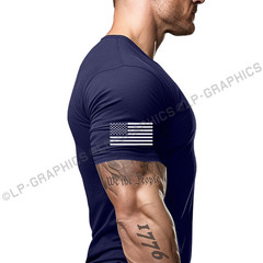 USA T-Shirt – President Trump style with USA Sleeve Flag maga America 2a S-2X