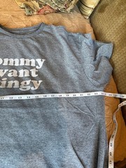 Tommy Want Wingy Graphic T Shirt Gray Novelty Tommy Boy Movie Quote Tee XL