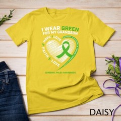 Grandma Grandpa Gift Green Grandson Cerebral Palsy Awareness Unisex T-shirt
