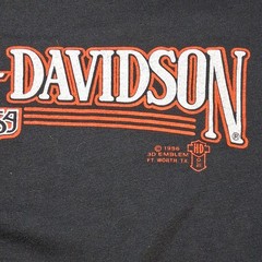 Vintage 3D Emblem Harley-Davidson B&D H-D back Hit Single Stitch 1986