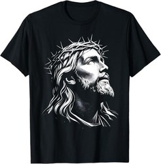 NEW LIMITED Jesus Christ Face With Crown Of Thorns God Bible Best T-Shirt S-3XL