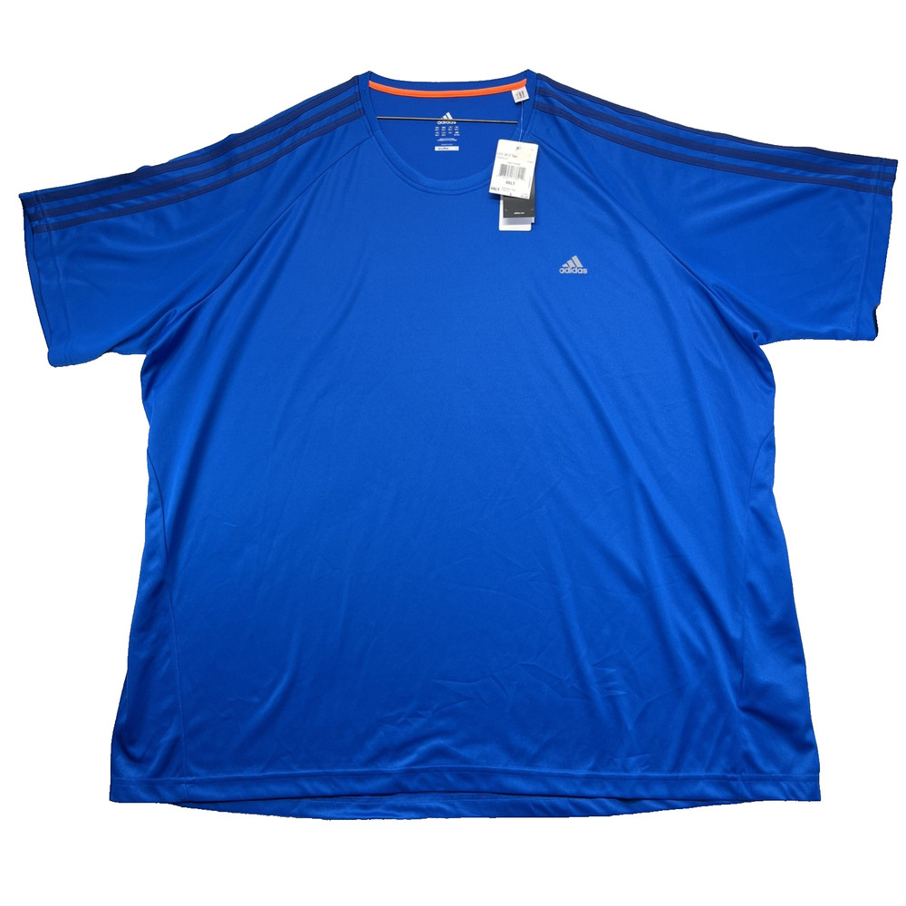 Adidas Climalite Short Sleeve Tech T Shirt Men’s 4XLT (Tall) Blue New with Tags